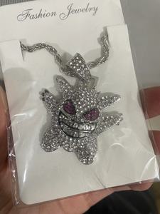 חם חדש משחק וידאו סגסוגת gengar שרשרת תליון כסף עם שרשרת אופנה אישית תכשיטים שרשרת אנימה מתנה