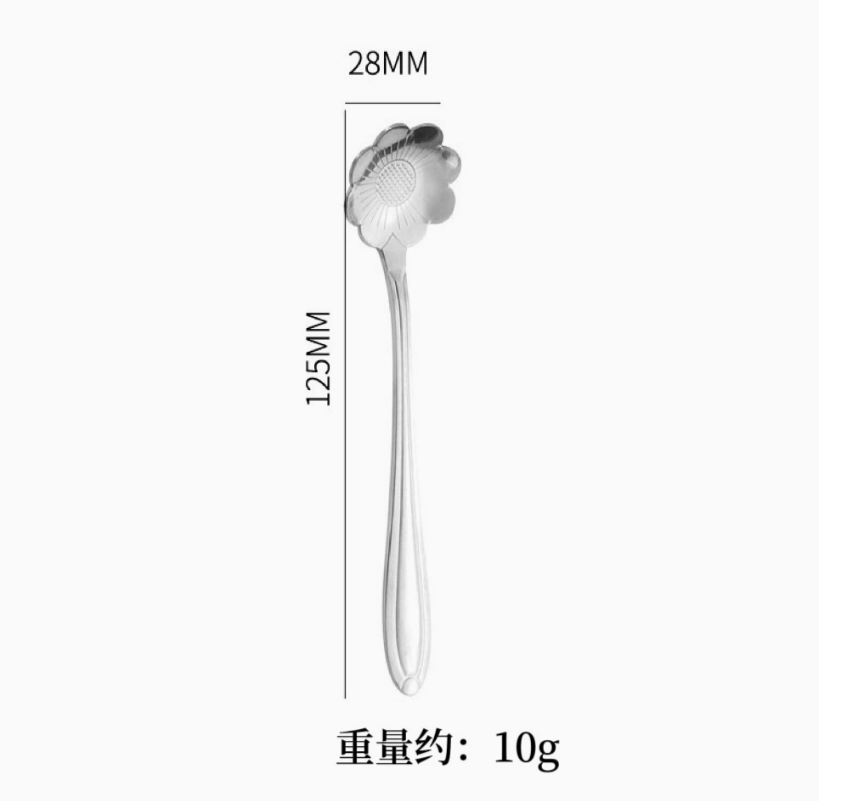 Chrysanthemum silver coffee spoon