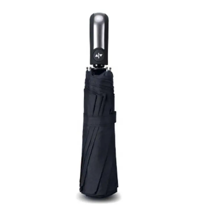 防風メンズブラックコーティング10Kパラソル耐風性折りたたみ式自動雨傘