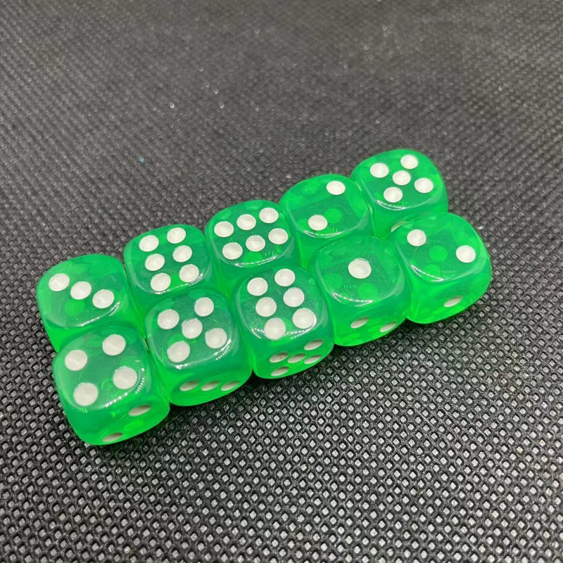 10 12mm redondo transparente verde oscuro