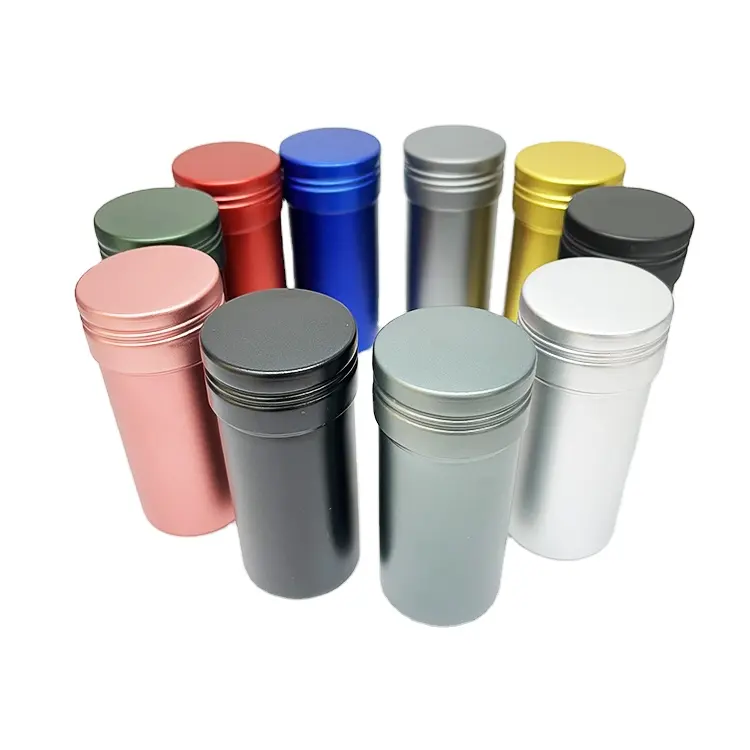 OEM 75 g Aluminium-Haarwachs-Stick-Balsam-Container-Verpackung/75 g Metall-Baby-Care-Kosmetik-Schminkflaschen Behälter