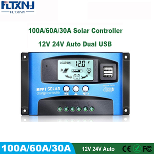 Cina fabbrica 12V 24V Auto PWM regolatore di carica solare LCD Dualusb 5V uscita regolatore del pannello solare caricabatterie - Product Image 6