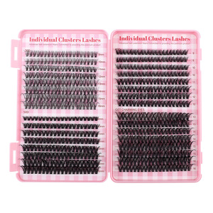 TZ ชุดต่อขนตาปลอมแบบ DIY คลัสเตอร์ขนตาปลอมที่มีแหนบ - Product Image 5