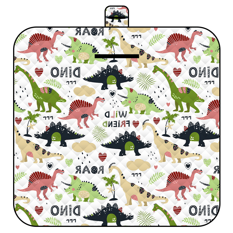 Petit tapis de pique-nique à ultrasons dinosaure