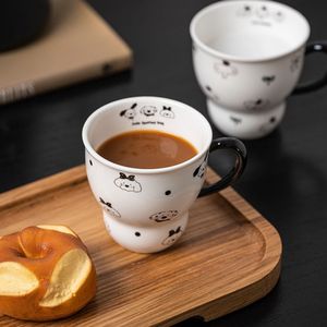 クリエイティブカスタムロゴカラバッシュセラミックマグコーヒー犬動物ラテカプチーノエスプレッソミルクティーカップギフトボックス朝食