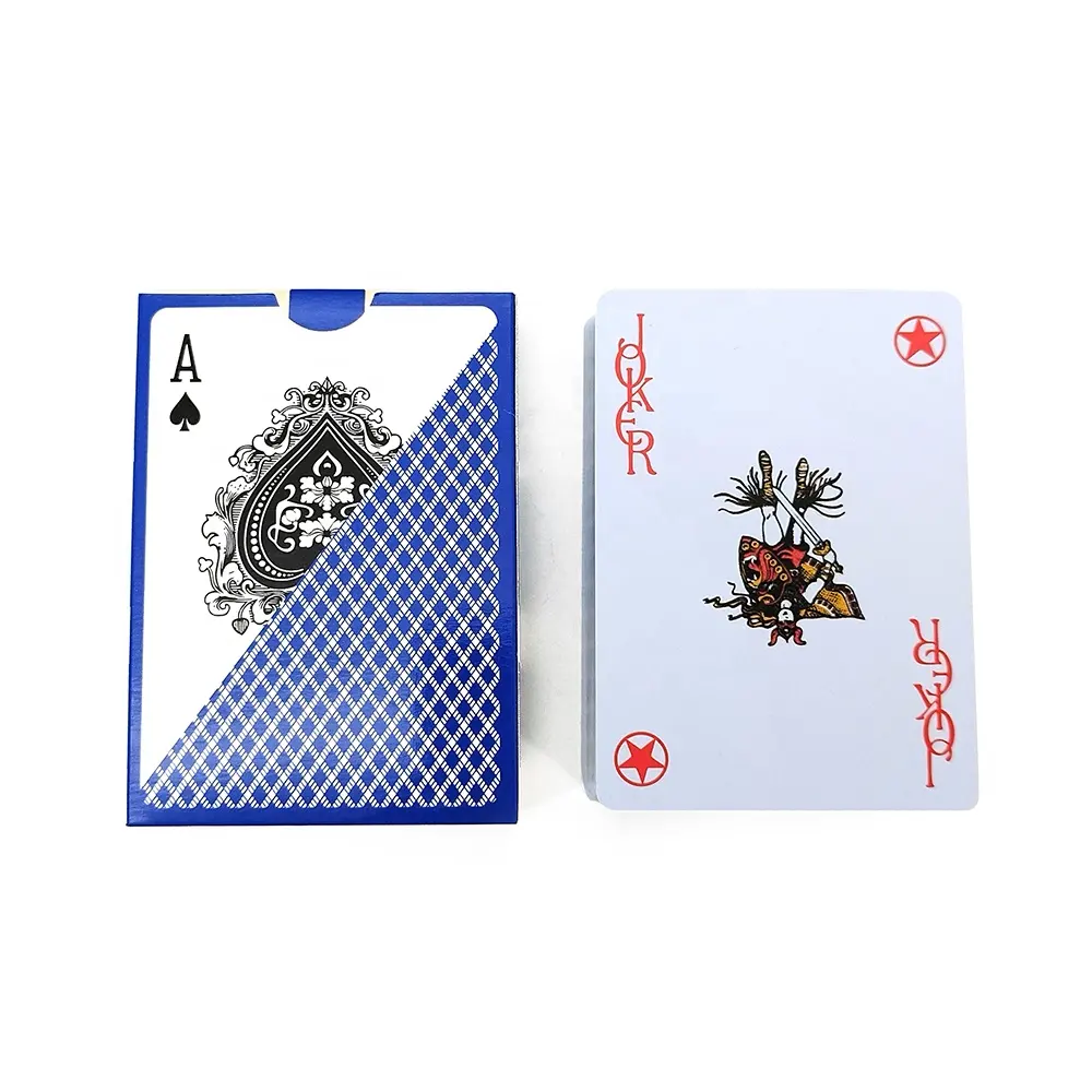 Set completo di carte da gioco professionali impermeabili Standard personalizzati per Poker campione gratuito 100% produttori di stampa in plastica