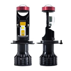 H4 9003 H7 100W Mini projektör 3D Lens motosiklet ve otomobil Hi/Lo işın yüksek performanslı Canbus LED far dönüşüm kiti - Product Image 1
