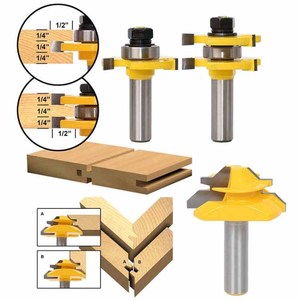 2pcs Tongue and Groove Router Bit Set <strong>1</strong>/2&quot; X <strong>1</strong>/<strong>4</strong>&quot; - <strong>1</strong>/2&quot; Shank Woodworking <strong>Cutter</strong> Tenon <strong>Cutter</strong> for Woodworking Tools - Product Image 2