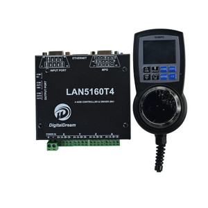 Placa controladora Ethernet CNC de 4 ejes LAN5160T4 con controladores de motor paso a paso integrados en una sola placa compacta