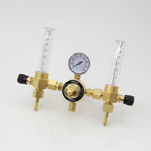 DEM WR0400FL-2 Small <strong>Brass</strong> <strong>Argon</strong> Gas <strong>Pressure</strong> <strong>Regulator</strong> with Flowmeter for TIG and MIG Welding