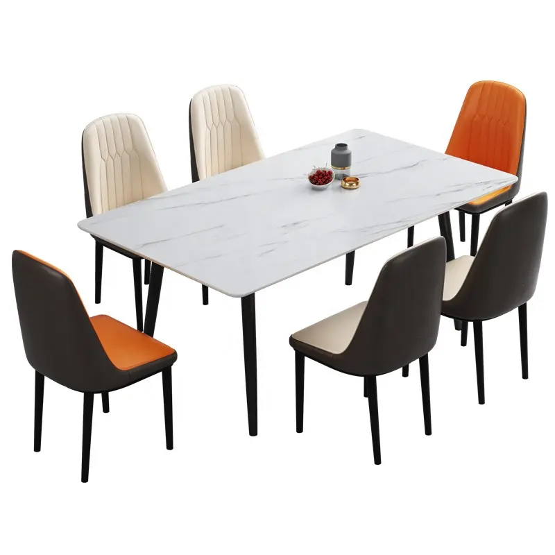 Mesa de luxo moderno boa qualidade preço de fábrica restaurante casa móveis sala de jantar mesa mármore jantar mesa