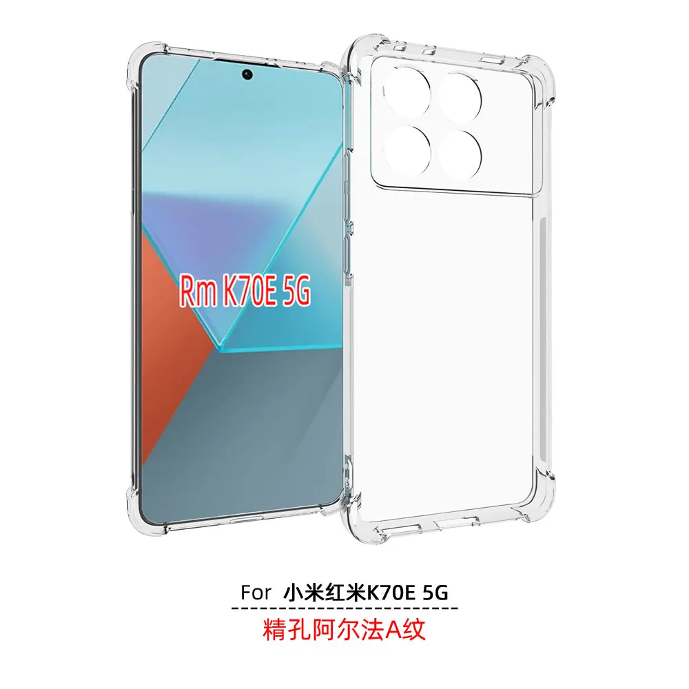 Capa de TPU Gel para Xiaomi Poco X6 Pro transparente slim, capa de silicone Gel para Redmi K70E 5G