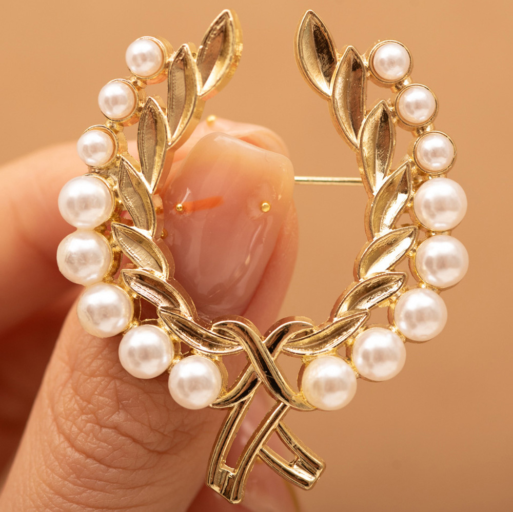 XP006 Golden Faux Pearl Wheat Ears