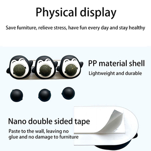 Venta al por mayor Durable Penguin Design Interactive Ball Cat Toy Safe Wall Sucker con Triple Catnip Mint Licking - Product Image 6