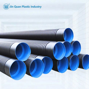HDPE çift duvar oluklu PE borular 18 inç 42 inç HDPE fırtına drenaj boru SN4 SN8 SN16 belediye kanalizasyon için plastik menfez - Product Image 5