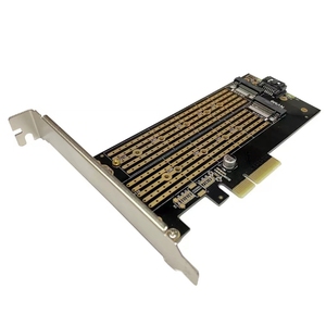 M.2คู่ PCIe อะแดปเตอร์ X16 X8 X4สำหรับ M2คีย์ NVMe M และคีย์ SATA B SSD - Product Image 4