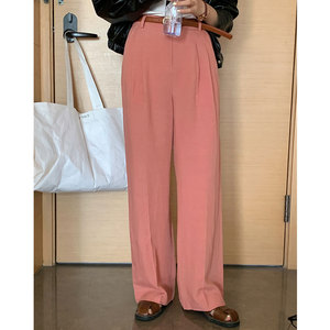 夏季女性亚麻麻粘胶长裤长裤带腰带