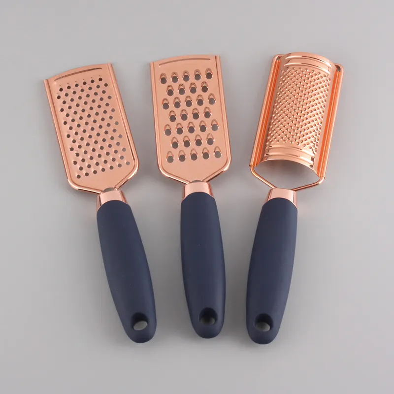 Atacado Cozinha Silicone Gadget Conjunto De Ferramentas Com Ralador De Ouro De Cobre