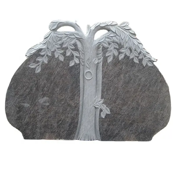 Statua di disegno dell'albero che intaglia pietra tombale in pietra di granito monumento