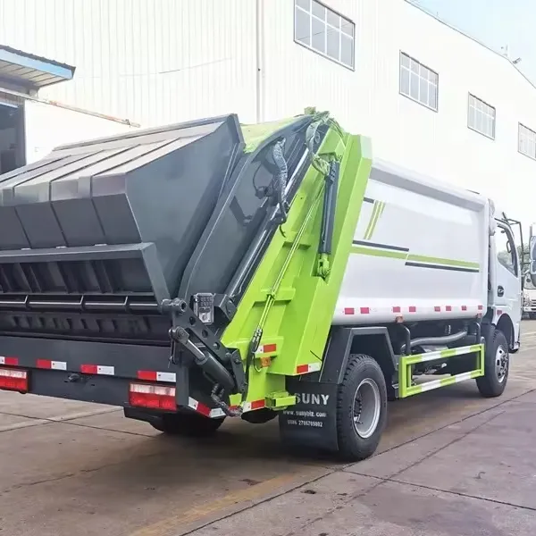 China Dongfeng 8m3 Compactor Garbage Truck Rubbish Bin Collection Dump Truck