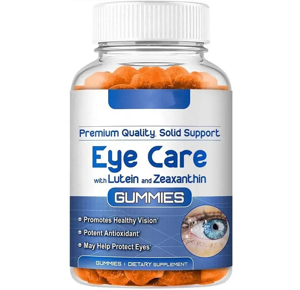 Private Label Eye Vision Vitaminas Melhoria da Visão Luteína Gomas com zeaxantina para adultos e crianças