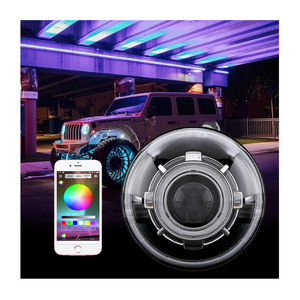 <strong>RGB</strong> 7&quot; Inch Demon Eye <strong>Led</strong> Projectors/hid Starry Headlights for jeep off Road 12v Round 7 Inch Headlight for hummer H1 H2