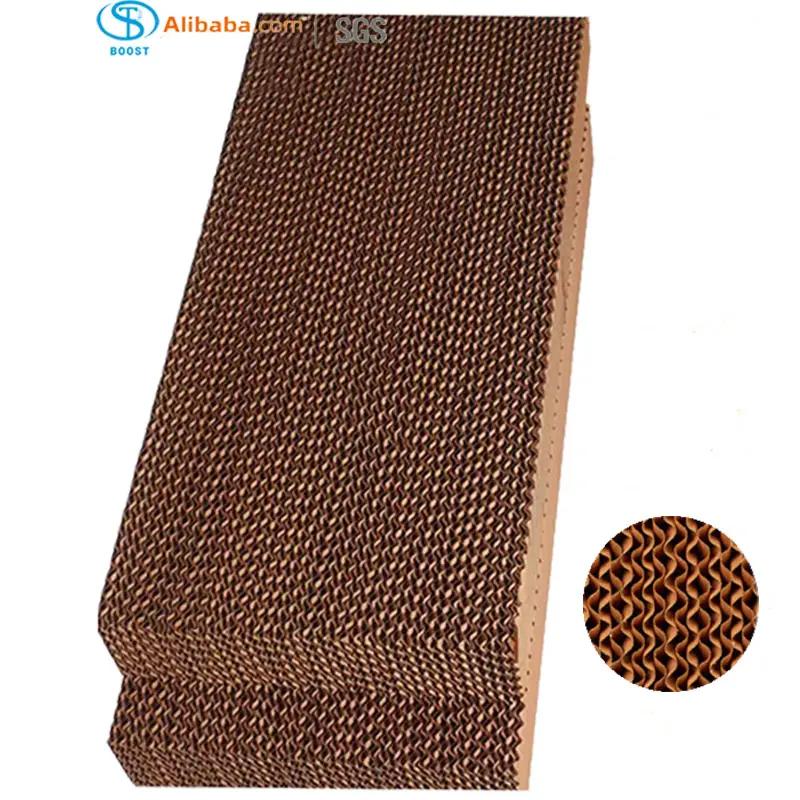 Brown Cellulose Nước Làm Mát Pad Tường/Bay Hơi Làm Mát Pad Cho Nhà Kính Và Gia Cầm Trang Trại