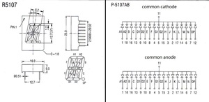 0.5 inç tek haneli 16 segment alfanümerik led ekran sarı renk Houkem- 5015-A/tarafından - Product Image 6