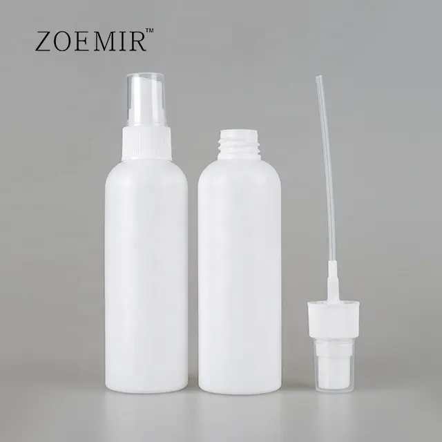 100ml beyaz kozmetik PE PET PETG malzeme plastik sprey şişe/boş sis sprey pompası şişe