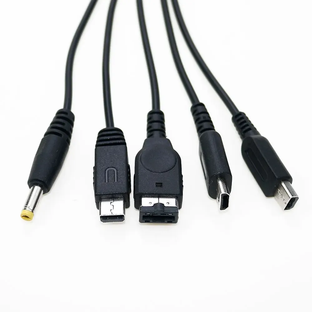 Cable cargador USB 5 en 1 para Nintendo DS Lite/Wii U/New 3DS XL,3DS XL,2DS,DSi XL,NDS/GBA SP (GameBoy Advance SP),PSP 1000 2000