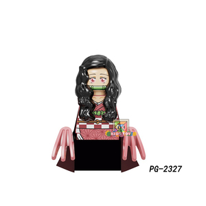 PG8292 Demon Slayer Kamado Tanjirou Nezuko Cartoon Anime Children Educational Assembly Mini Building Block Figure Plastic <strong>Toy</strong> - Product Image 4