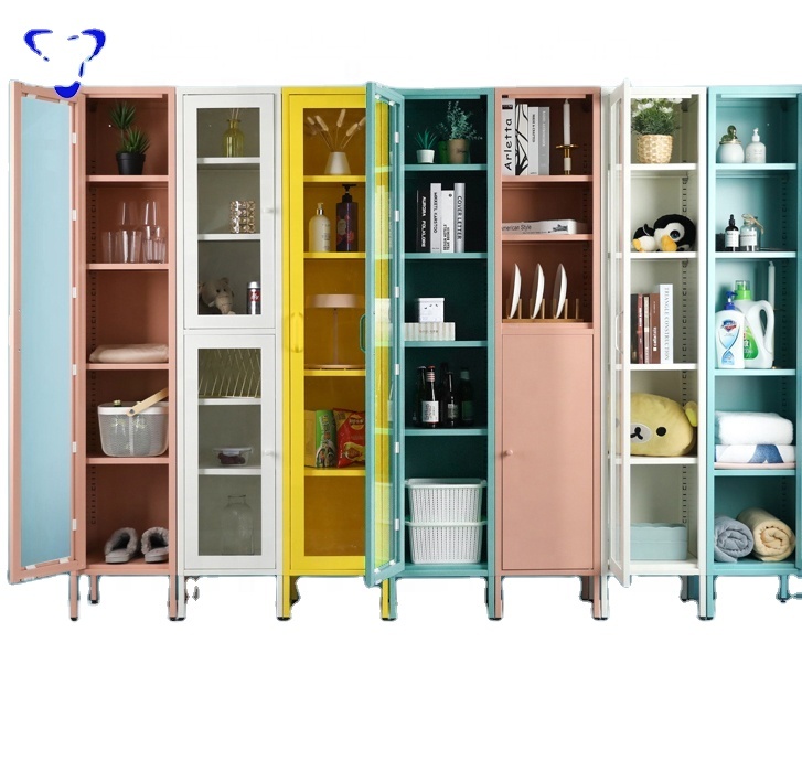good quality steel material KD Home furniture household bookcase metal crevice storage cabinet for home and office use