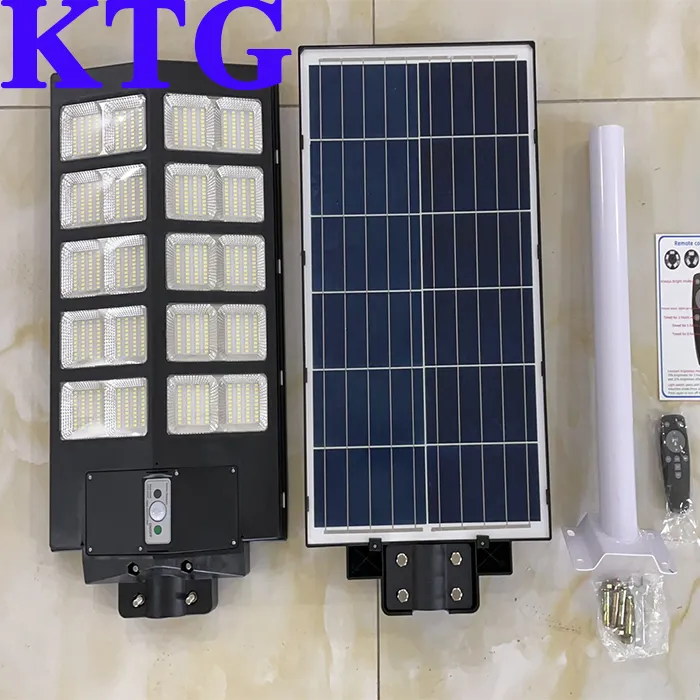 KTG ABS SMD Lampu Jalan Tenaga Surya, Lampu Taman Tenaga Surya 600W Luar Ruangan 800W 1000 Watt 500W untuk Tempat Parkir Jalan