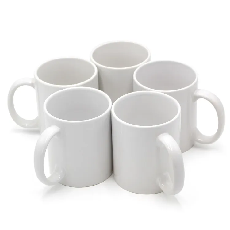 Tasses à café magiques 11oz en céramique, avec impression à couleurs changeantes et logo personnalisé par sublimation, mug blanc à sublimer