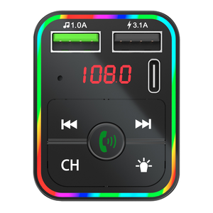 Dropshipping汽车收音机Mp3播放器音乐适配器双USB汽车充电器BT免提套件调频发射机