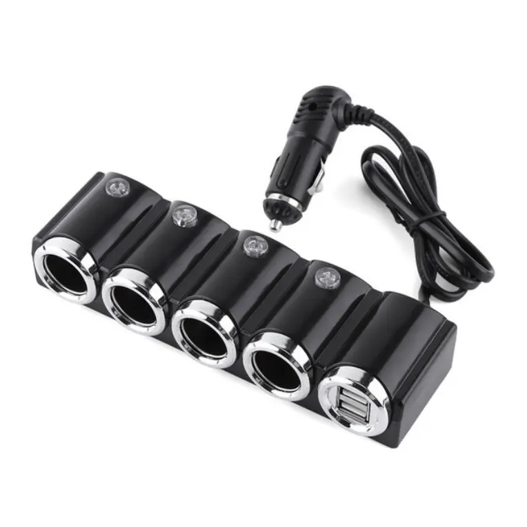 Bán Buôn Điện Tử 4 Cổng USB Sạc Adapter Ổ Cắm Điện Cắm Xe Thuốc Lá Nhẹ Hơn Splitter Cho Xe