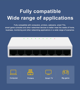 Ordine diretto KuWFi computer esterno 1.6G full duplex switch smart 100m wifi bianco piccolo 8 porte 100 interruttori di rete Mbps - Product Image 4