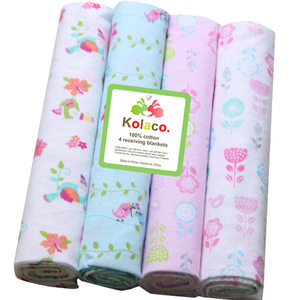 חם מכירה 4 pcs להגדיר שמיכות תינוק כותנה רכה חלוט פלנל מיטת תינוק