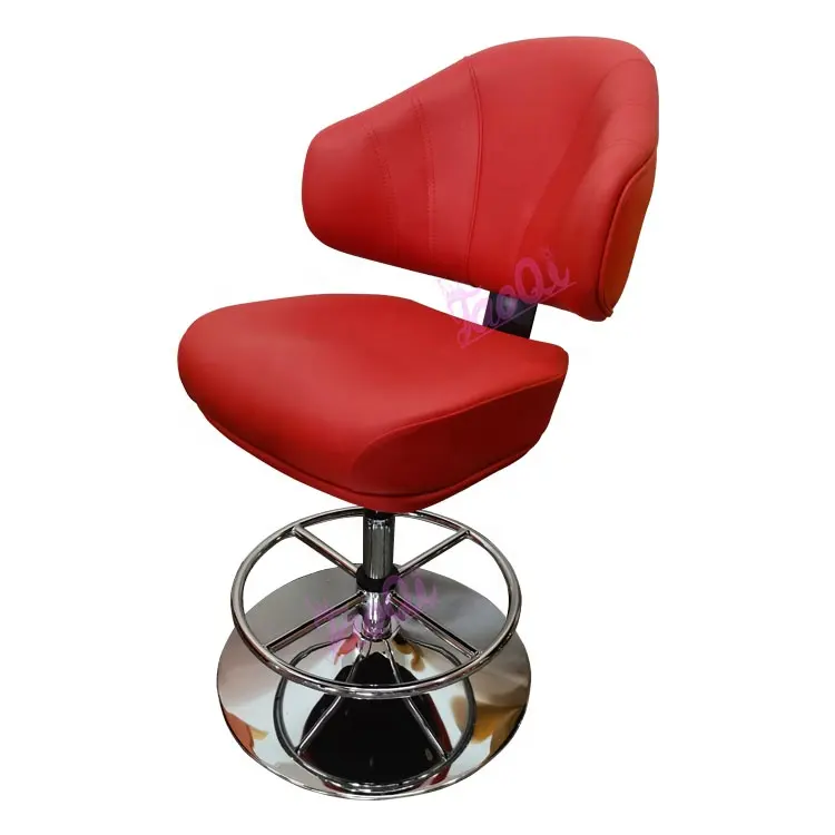 Silla de casino de color rojo y amarillo, silla de máquina de ranura ajustable, taburete personalizado de casino K123