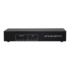 4K@60Hz <strong>4</strong> Port DP DisplayPort <strong>KVM</strong> Switcher with USB2.0 HUB <strong>4</strong> in <strong>1</strong> Out DP <strong>1</strong>.2 <strong>Switch</strong> Converter for LED Matrix <strong>Output</strong>