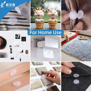 Gancho de sujeción de cinta de bucle redondo autoadhesivo impreso ajustable personalizado y puntos de bucle - Product Image 4