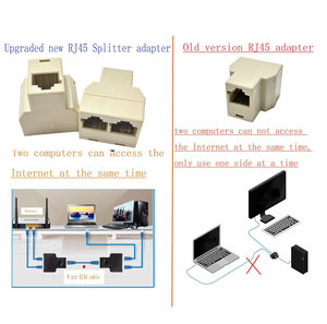 1 để 2 nữ để nữ 8P8C RJ11 RJ45 nối LAN <span class=keywords><strong>Ethernet</strong></span> mạng mở rộng cáp Splitter Adapter Modular cắm - Product Image 6