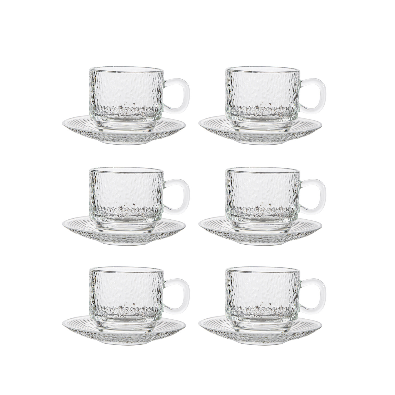 Gobelets empilables-grain de bois-6 tasses 6 assiettes