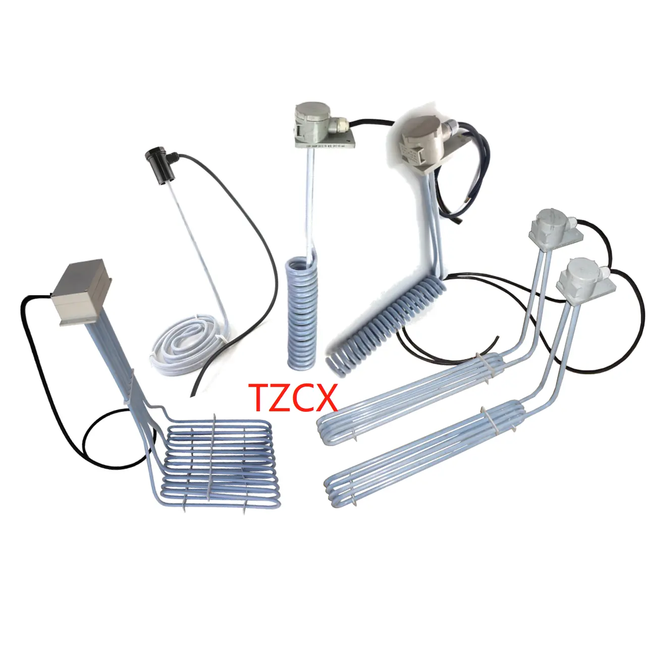 TZCX-calentador de inmersión eléctrico, calefactor tubular personalizado, resistente a la corrosión, con revestimiento de PTFE, para tanque de líquido