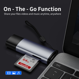 Benutzer definierte tragbare Mini TF SD-Kartenleser USB C USB 2.0 3.0 Speicher OTG-Kartenleser Adapter mit Typ C Für PC Mac iPhone Android - Product Image 4