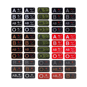 จัดหาแพทช์ศีรษะทางยุทธวิธีกลุ่มโลหิต A + B + AB + O + A- B- AB- O- แผ่นยางพีวีซีพร้อมที่ยึดตะขอ - Product Image 1