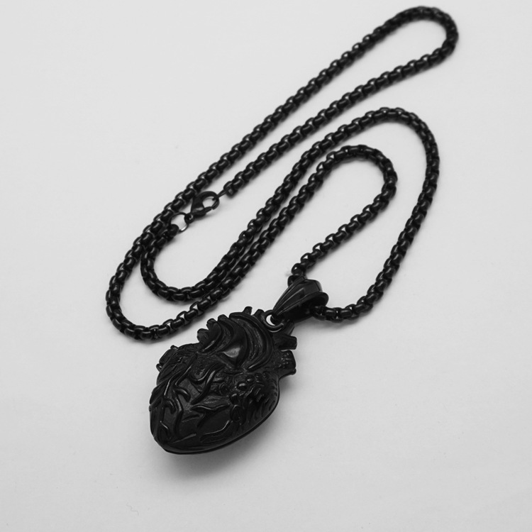 Black large size with 4mm60cm square pearl chain