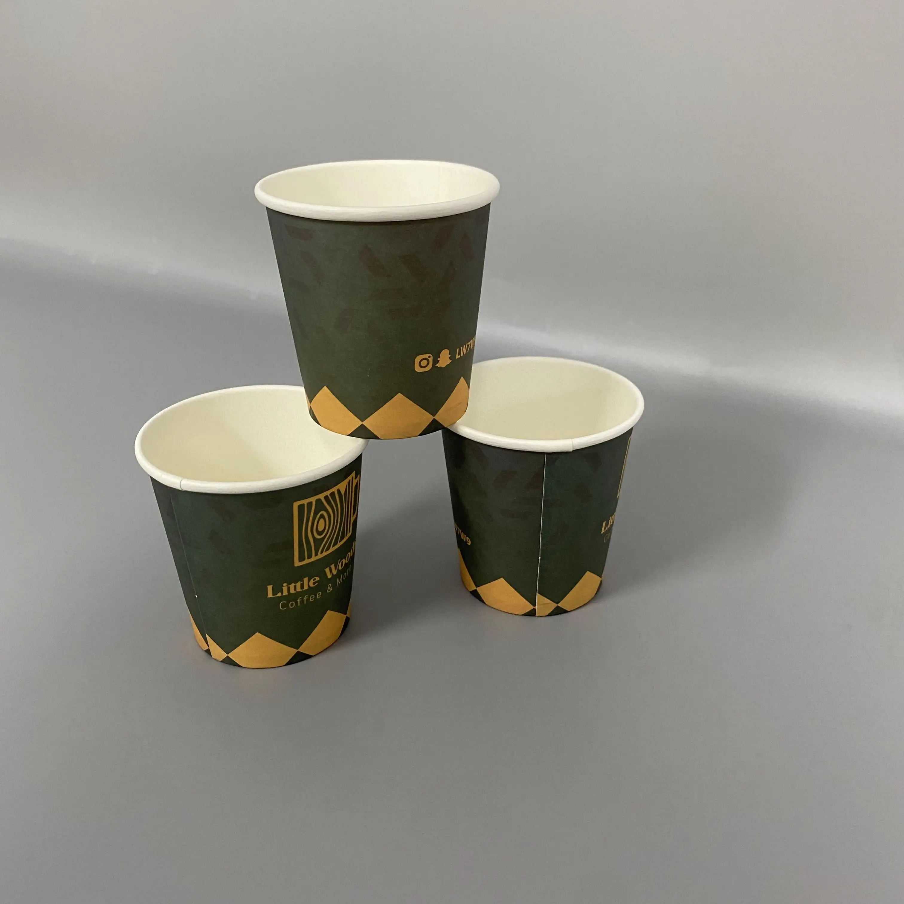 Bicchieri di carta per caffè Espresso americano 3oz 4oz 6oz Logo personalizzato stampato tazze da caffè usa e getta gustosi