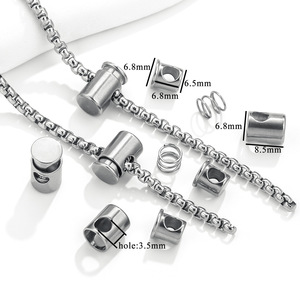 <strong>Elastic</strong> Spring Push Pull Adjustable Clasps <strong>Hook</strong> for Diy Jewelry Handmade <strong>String</strong> Chain Positioning Buttons Makings - Product Image 4