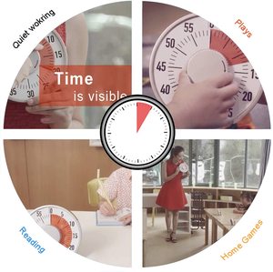 Timer per il conto alla rovescia meccanico rotondo, Timer visivo per aule, Timer da cucina con magnete - Product Image 6